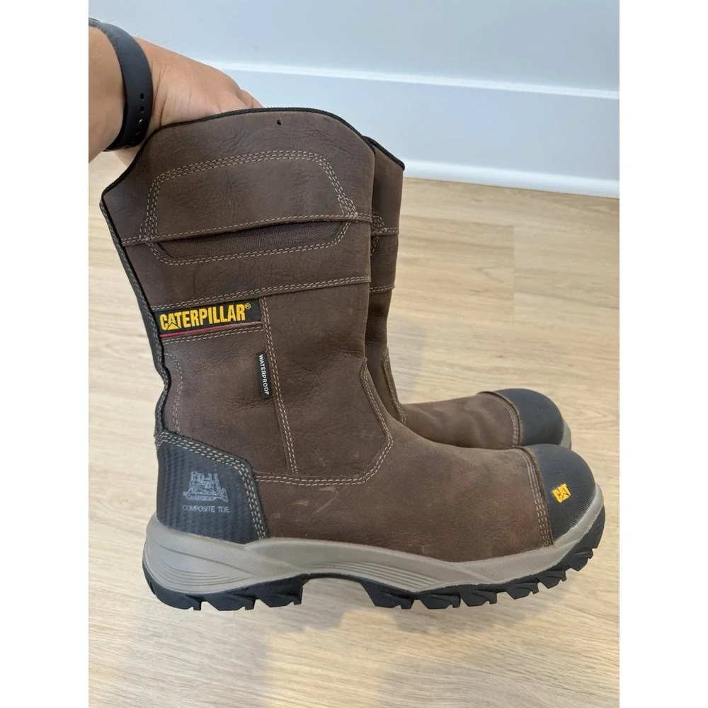 Caterpillar Superlite Pull-On Waterproof Composite Toe Boots P90557 Men Size 9.5
